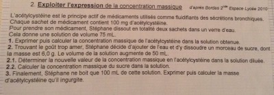 C'est l'exo 2) et les suivants