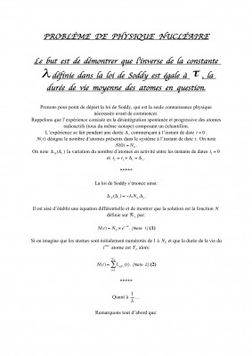 tau=1/lambda, pourquoi?
