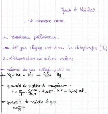 Brouillon où j'ai marqué mes calculs etc...